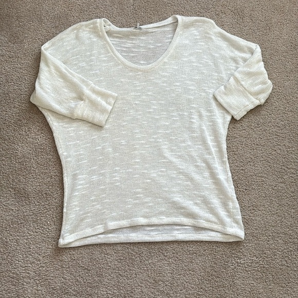 Splendid Cream Knit Sweater size small - Picture 1 of 8